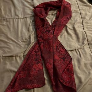 Ladies red and black scarf